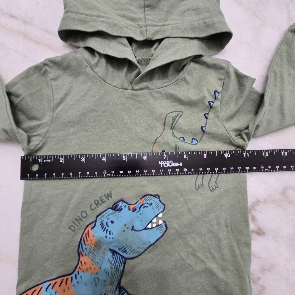 Carter's‎ Boys 2T Jogger Set 'Dino Crew' T-Rex Dinosaur Hooded Green Navy Blue